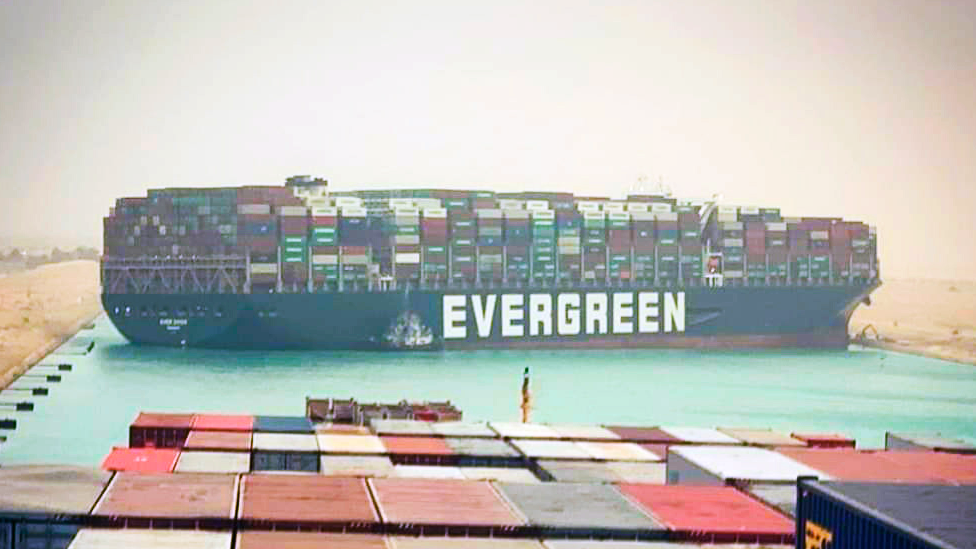 Read more about the article A massive container ship stranded in Suez Canal